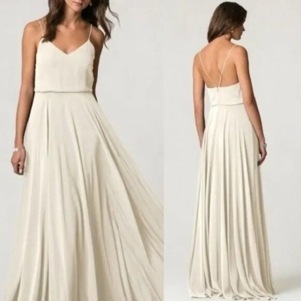 Anthropologie BHLDN Jenny‎ Yoo Collection Inesse Dress Size 14 Blush Bridesmaid